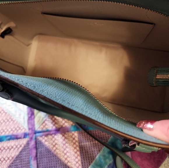 Kate Spade NEW Leather Large Darcy Satchel Stone Blue New w Tag 12 X 10 Size - Picture 2 of 9